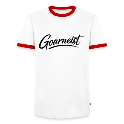 Goarneist Männer Kontrast-T-Shirt - Weiß/Rot 