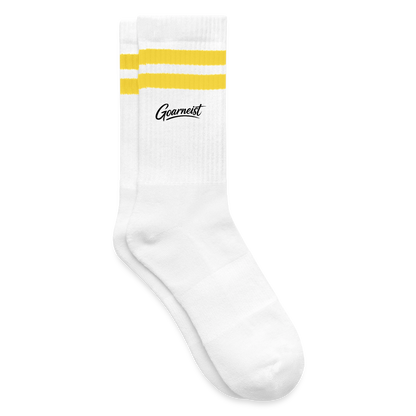 Goarneist Gestreifte Tennissocken - Weiß/Gelb