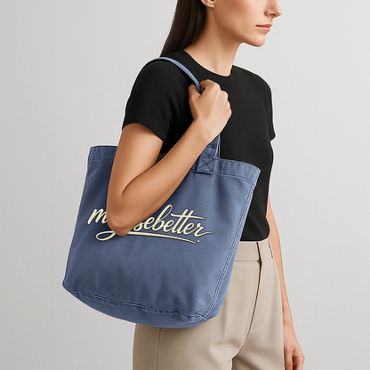 Majusebetter Vintage-Washed Shopper - Vintage Denim