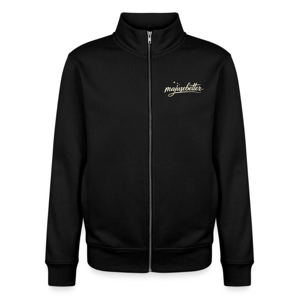 Majusebetter Unisex Bio Zip Sweatshirt - Schwarz