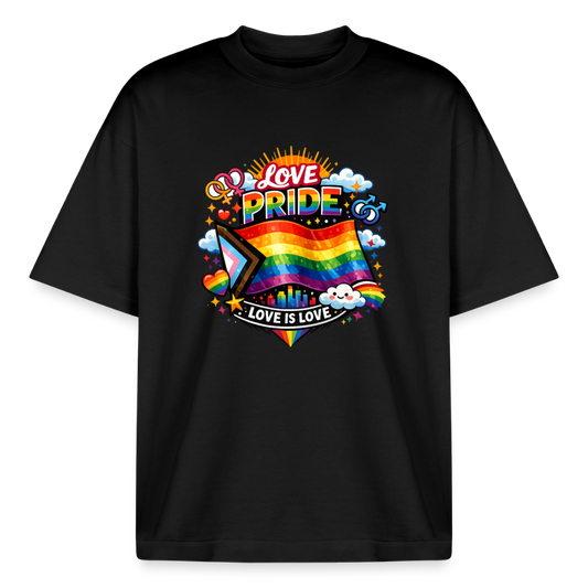 Pride Boxy Heavyweight Unisex Organic T-Shirt - Schwarz