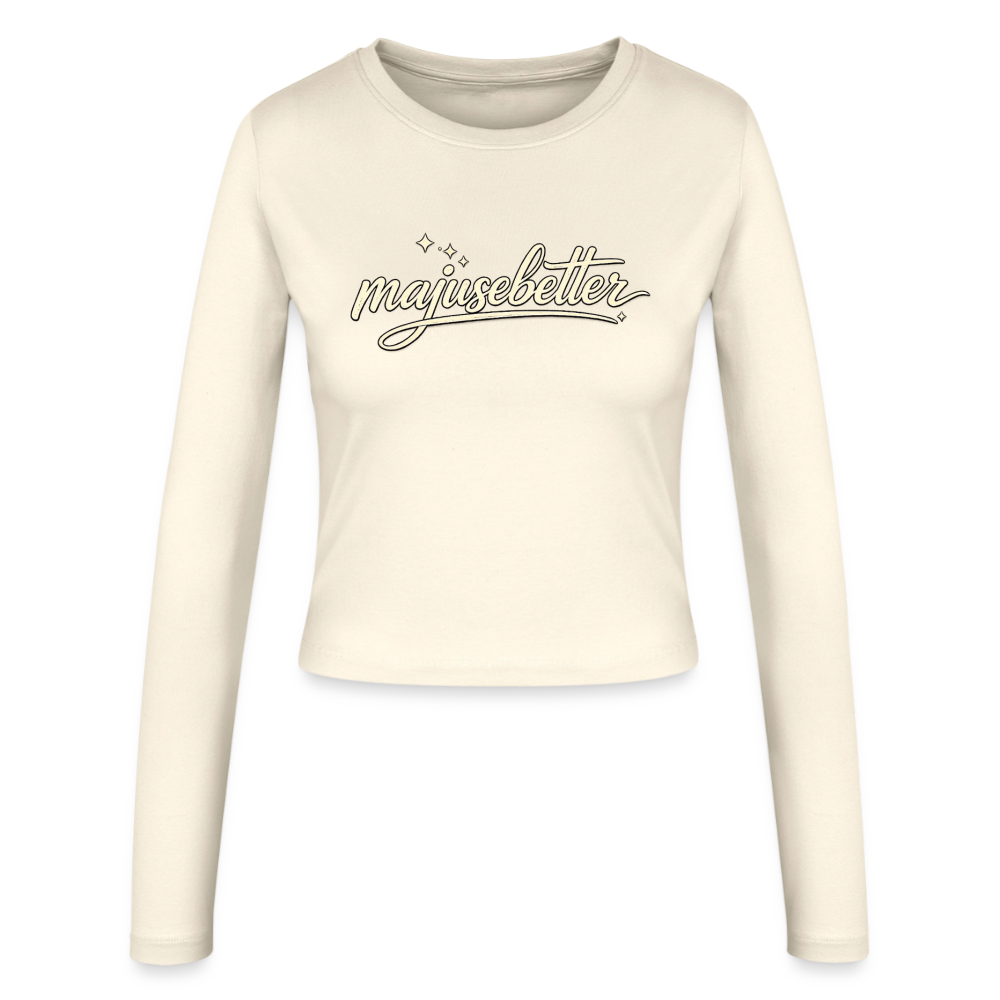 Majusebetter Frauen Slim Fit Langarmshirt - Creme