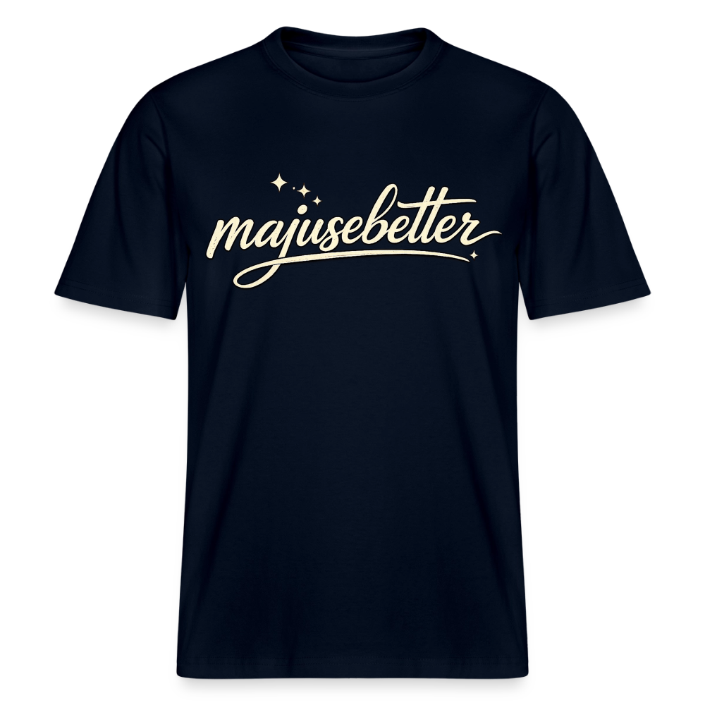 Majusebetter  RELAXED FIT Unisex Organic T-Shirt - Navy