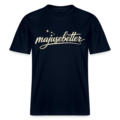 Majusebetter  RELAXED FIT Unisex Organic T-Shirt - Navy