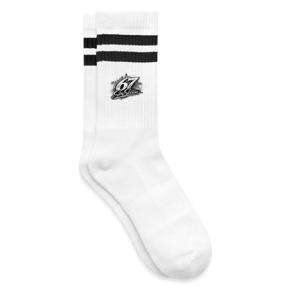 Six Seven Gestreifte Tennissocken - Weiß/Schwarz