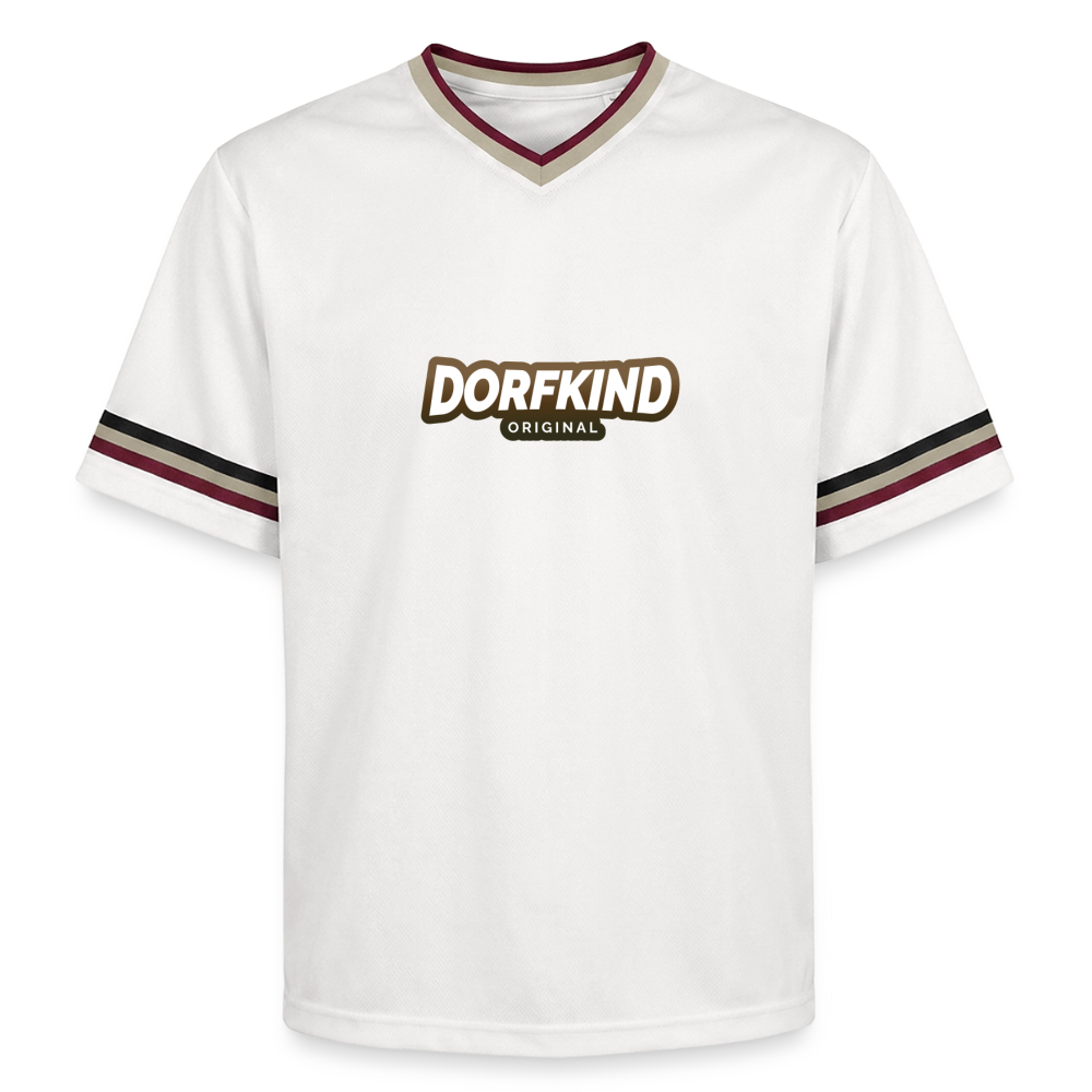 Dorfkind Unisex Football Style Mesh T-Shirt - Offwhite/Bordeaux