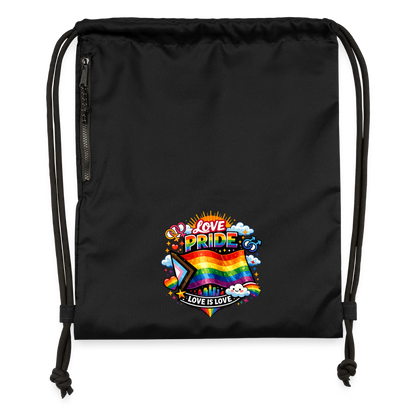 Pride Turnbeutel aus Recycling-Material - Schwarz