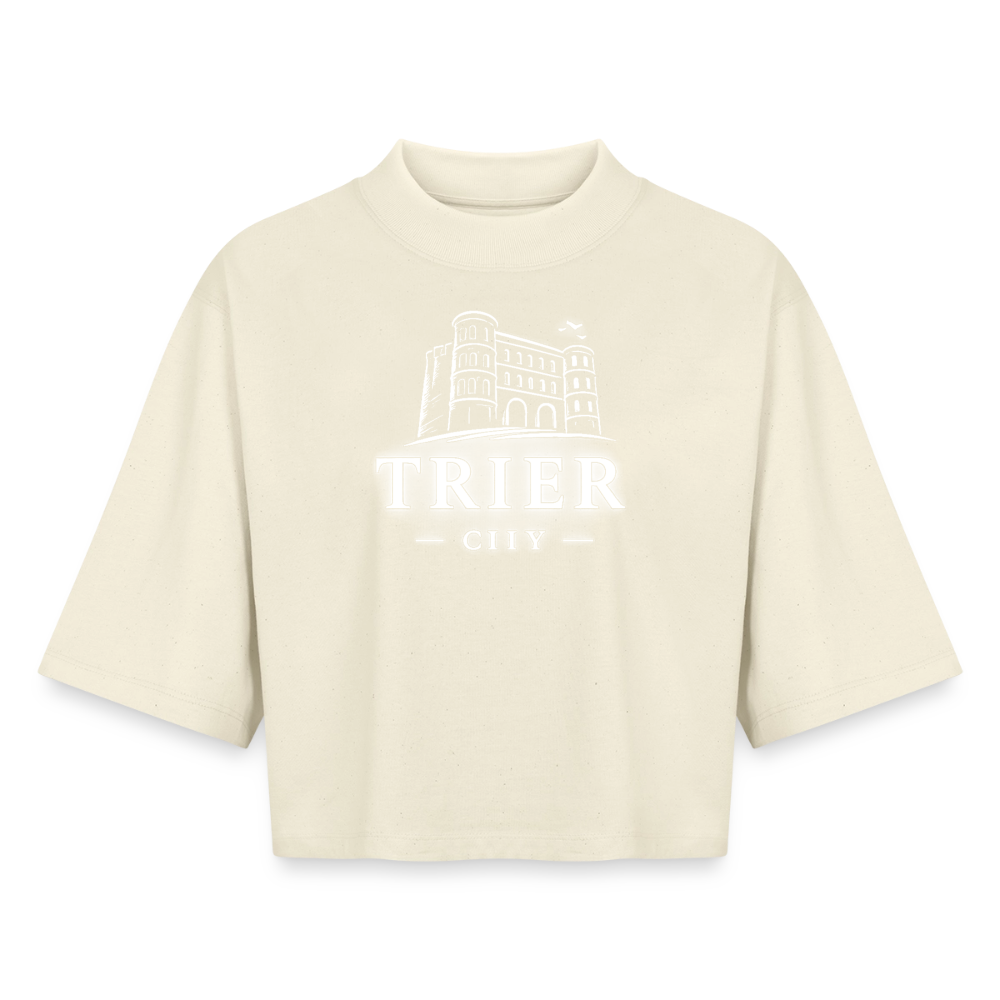 Trier CITY Boxy Frauen Recyceltes 1/2 Sleeved T-Shirt - Natur