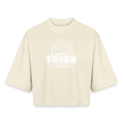 Trier CITY Boxy Frauen Recyceltes 1/2 Sleeved T-Shirt - Natur