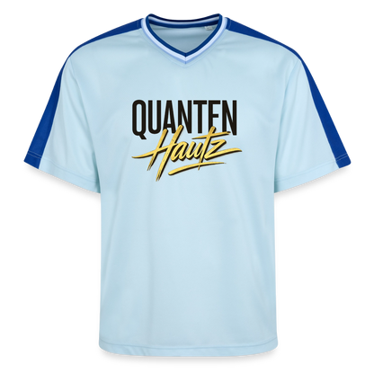 Quanten Hautz Unisex Football Style Mesh T-Shirt - Hellblau/Dunkelblau