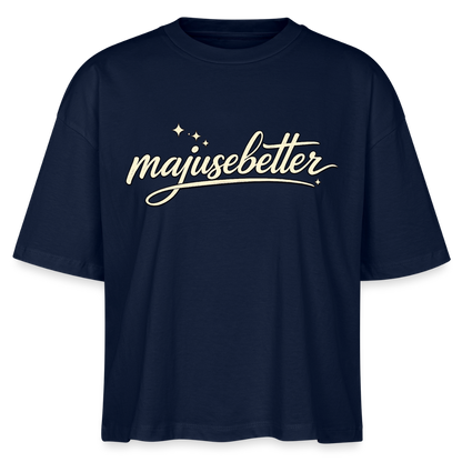 Majusebetter  Frauen Boxy Bio-T-Shirt Nova - Navy