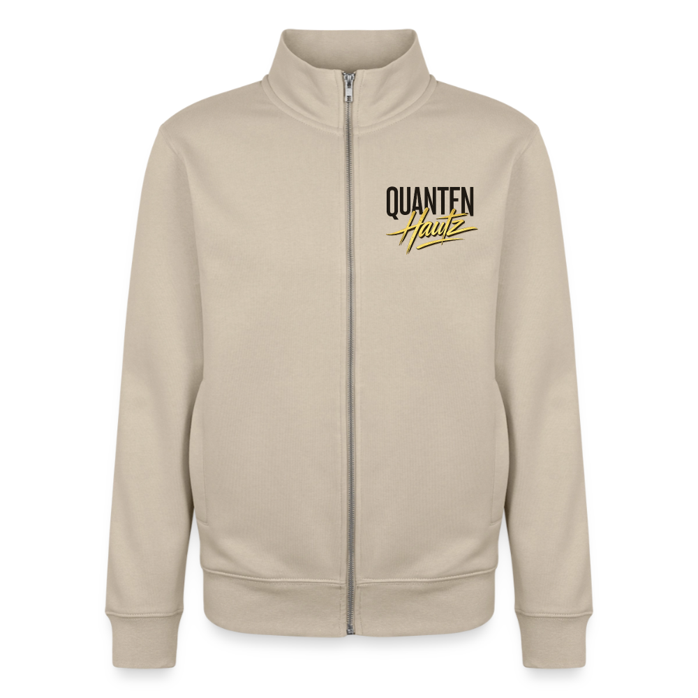 Quanten Hautz Bio Zip Sweatshirt - Cremebeige