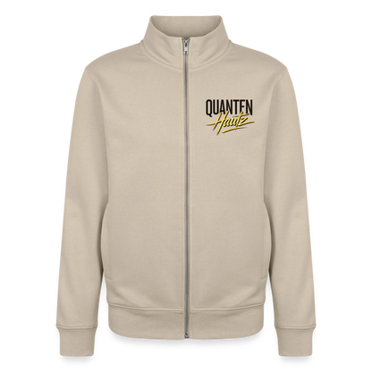 Quanten Hautz Bio Zip Sweatshirt - Cremebeige