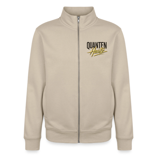 Quanten Hautz Bio Zip Sweatshirt - Cremebeige