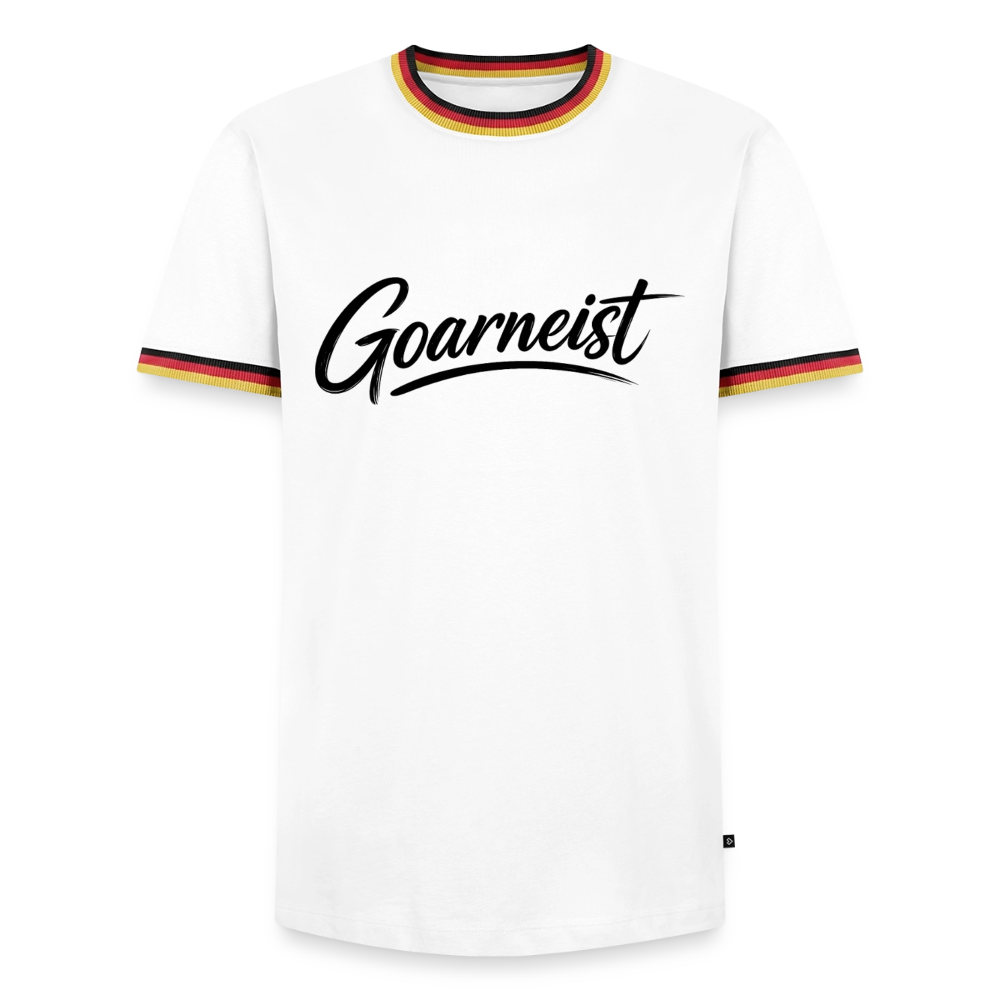 Goarneist Männer Kontrast-T-Shirt - Weiß/Dreifarbig