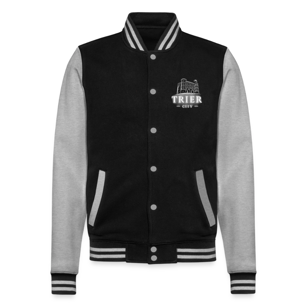 Trier College-Sweatjacke - Schwarz/Grau meliert