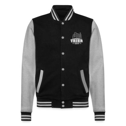 Trier College-Sweatjacke - Schwarz/Grau meliert