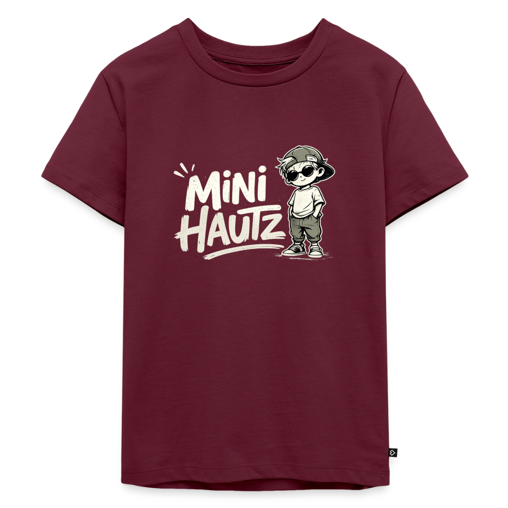 Mini Hautz Kinder Premium T-Shirt - Burgunderrot