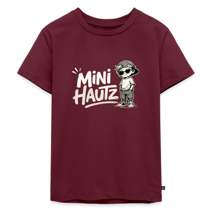 Mini Hautz Kinder Premium T-Shirt - Burgunderrot