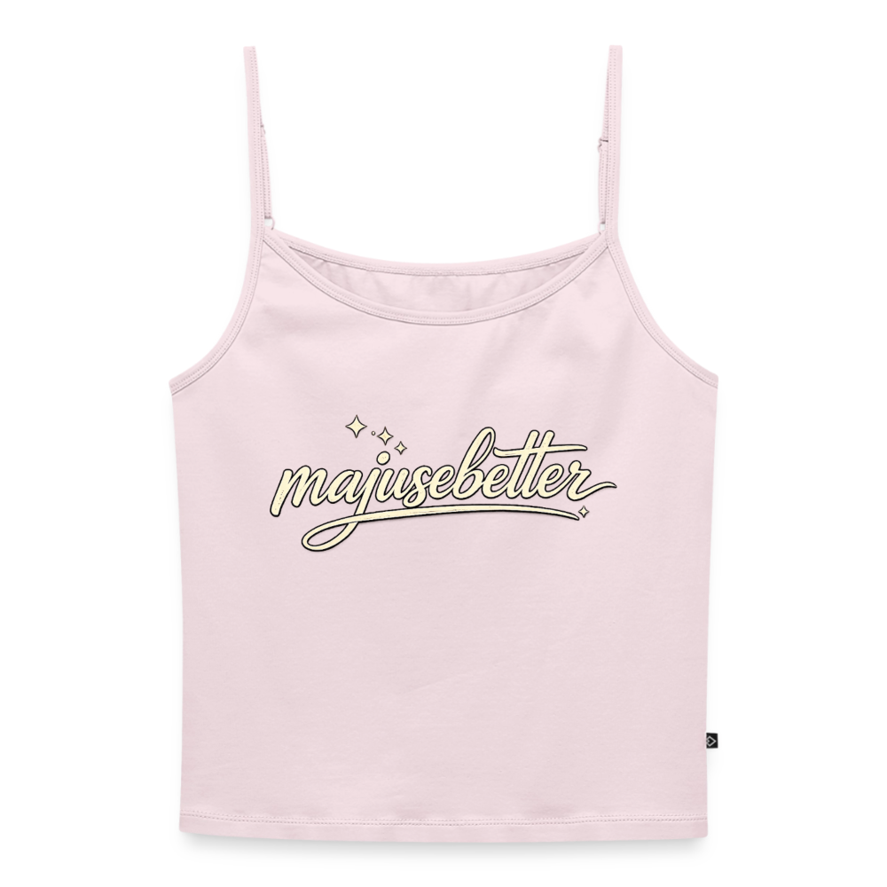 Majusebetter Frauen Premium Organic Top mit Spaghettiträgern - Puderrosa