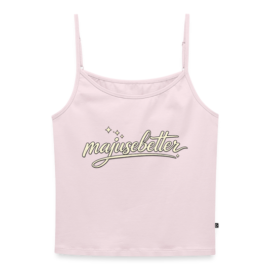 Majusebetter Frauen Premium Organic Top mit Spaghettiträgern - Puderrosa