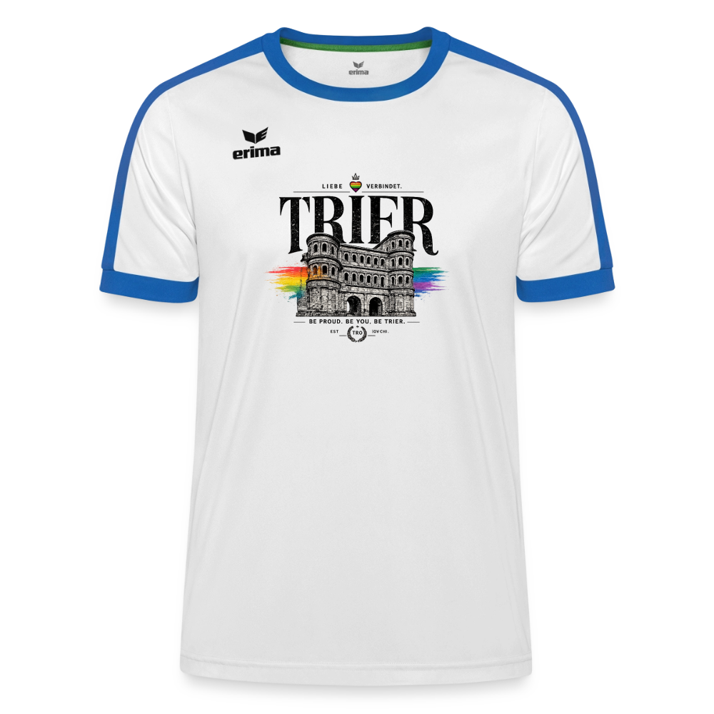 Pride ERIMA Unisex Retro Star Trikot - Weiß/Royalblau