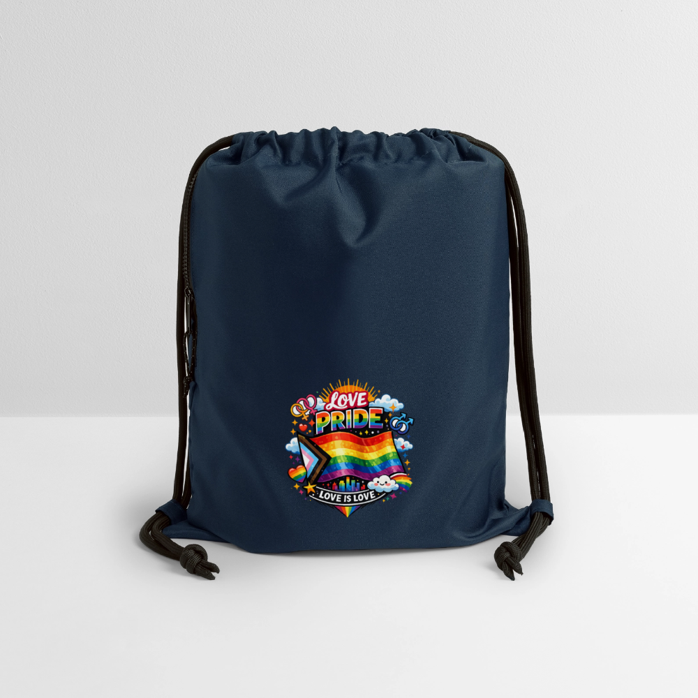 Pride Turnbeutel aus Recycling-Material - Navy