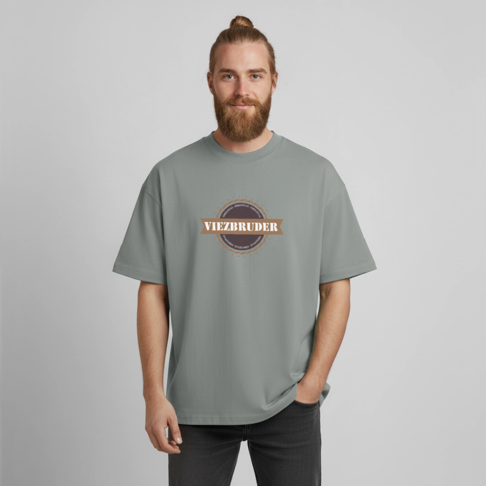 Viezbruder Boxy Heavyweight Unisex Organic T-Shirt - Nebelgrau