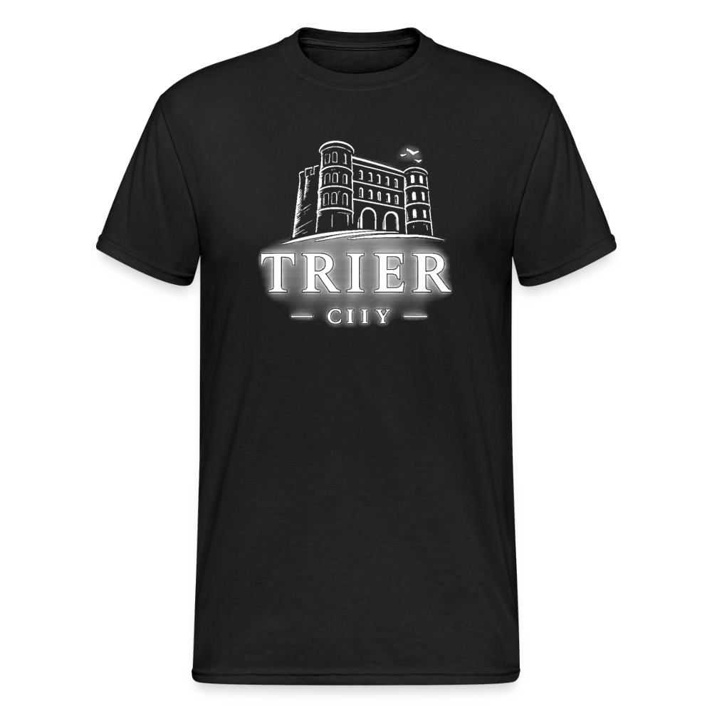 Trier Männer Gildan Heavy T-Shirt - Schwarz