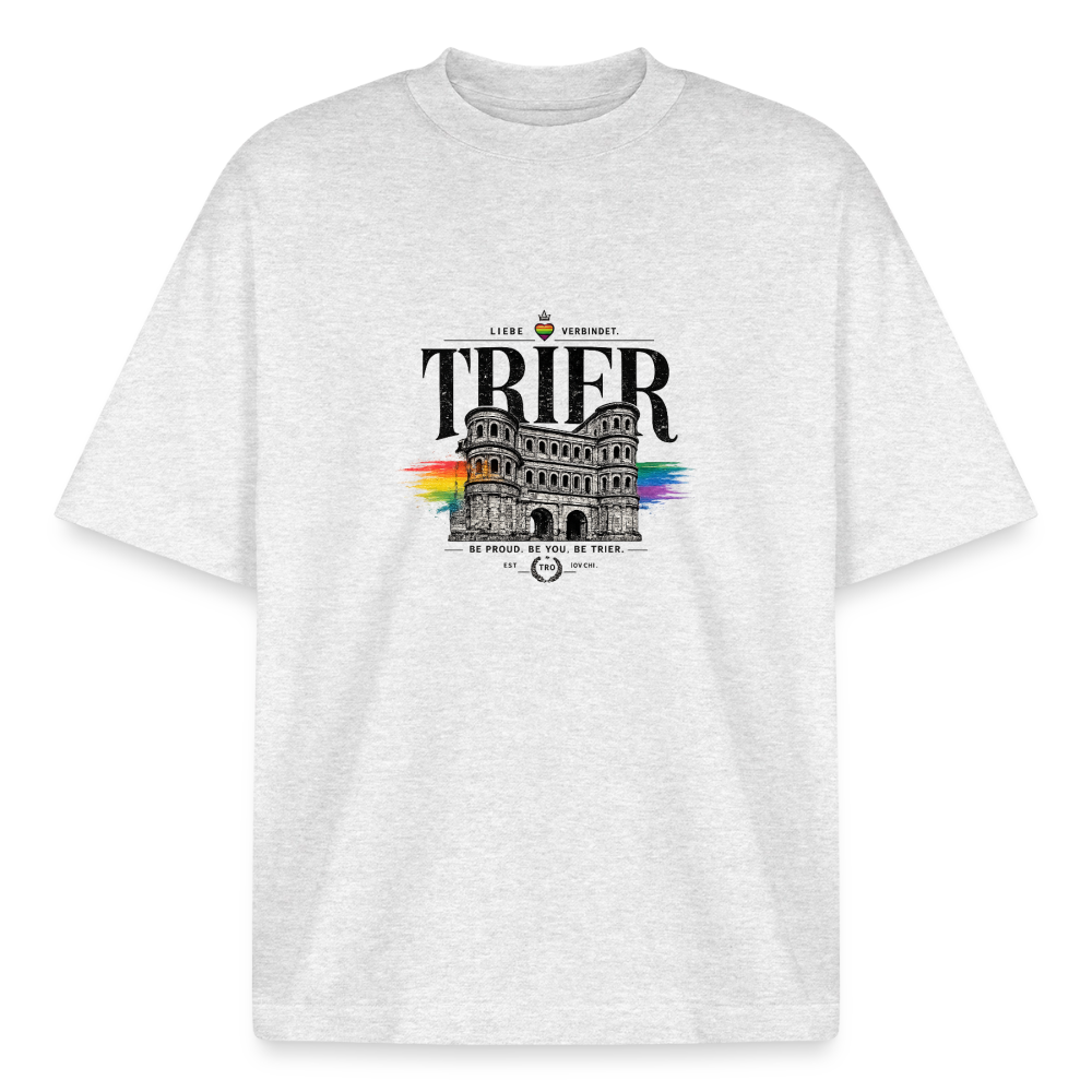 Pride Boxy Heavyweight Unisex Organic T-Shirt - Kühles Grau meliert