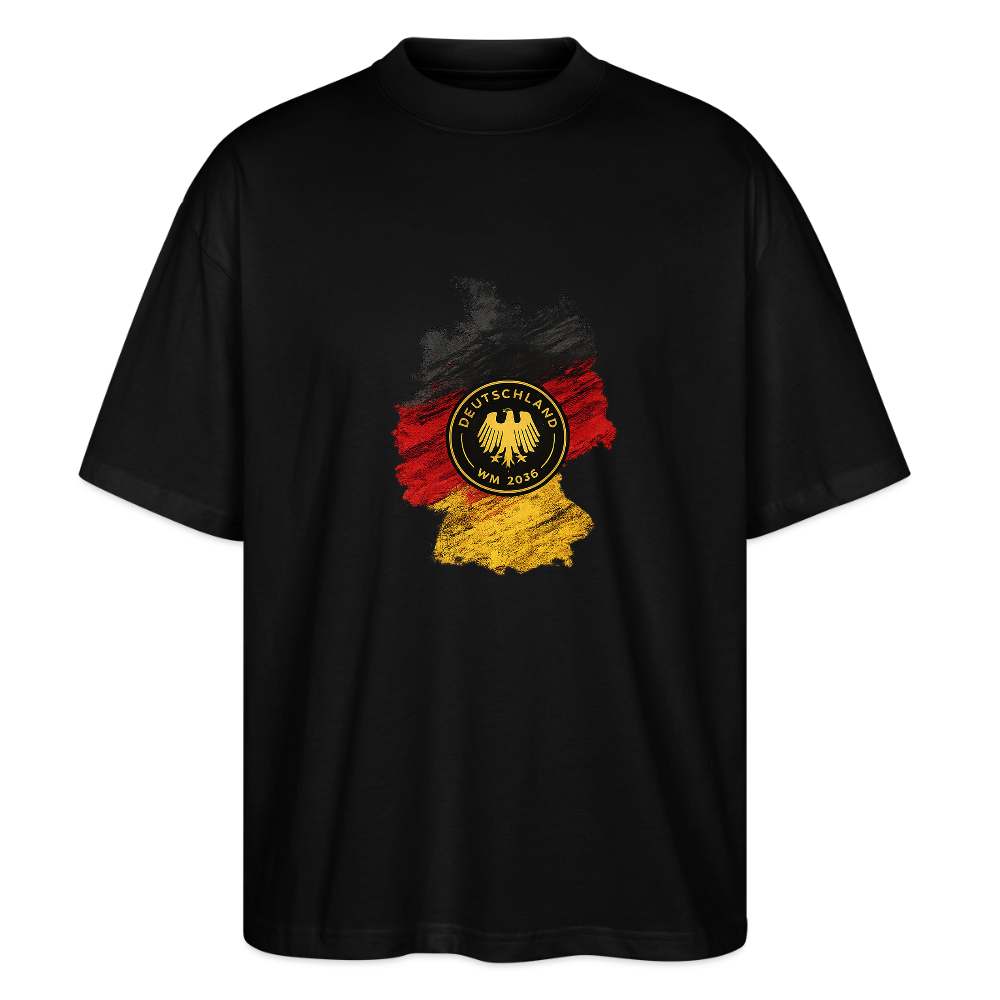 Deutschland  Oversized Unisex Bio T-Shirt - Schwarz