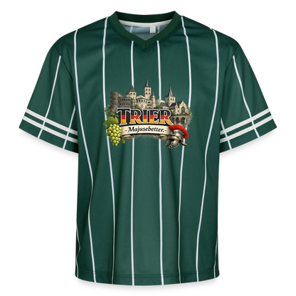 Trier Unisex Football Style Mesh T-Shirt - Dunkelgrün/Weiß