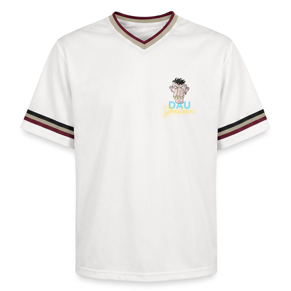 Dau greilien Unisex Football Style Mesh T-Shirt - Offwhite/Bordeaux