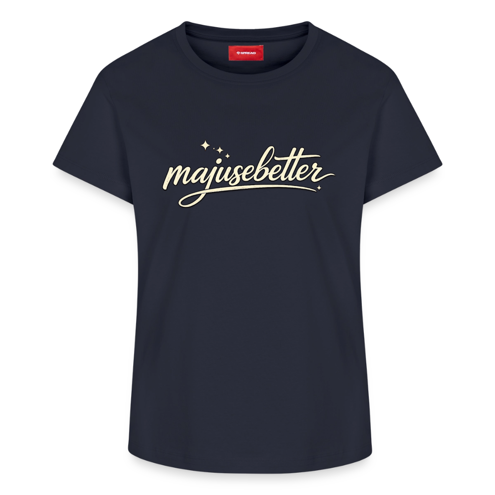 Majusebetter Frauen Supima Cotton T-Shirt – - Navy