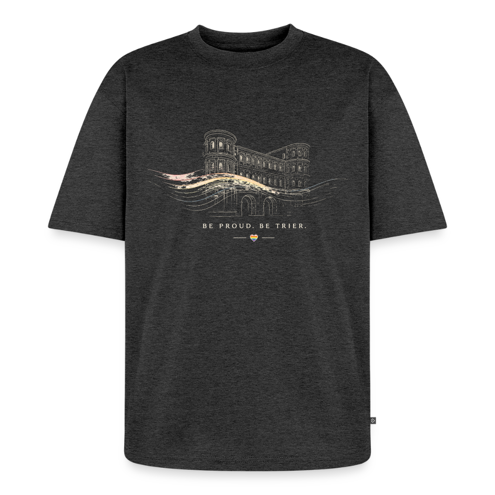 Pride Unisex Premium Oversized Bio T-Shirt - Anthrazit meliert