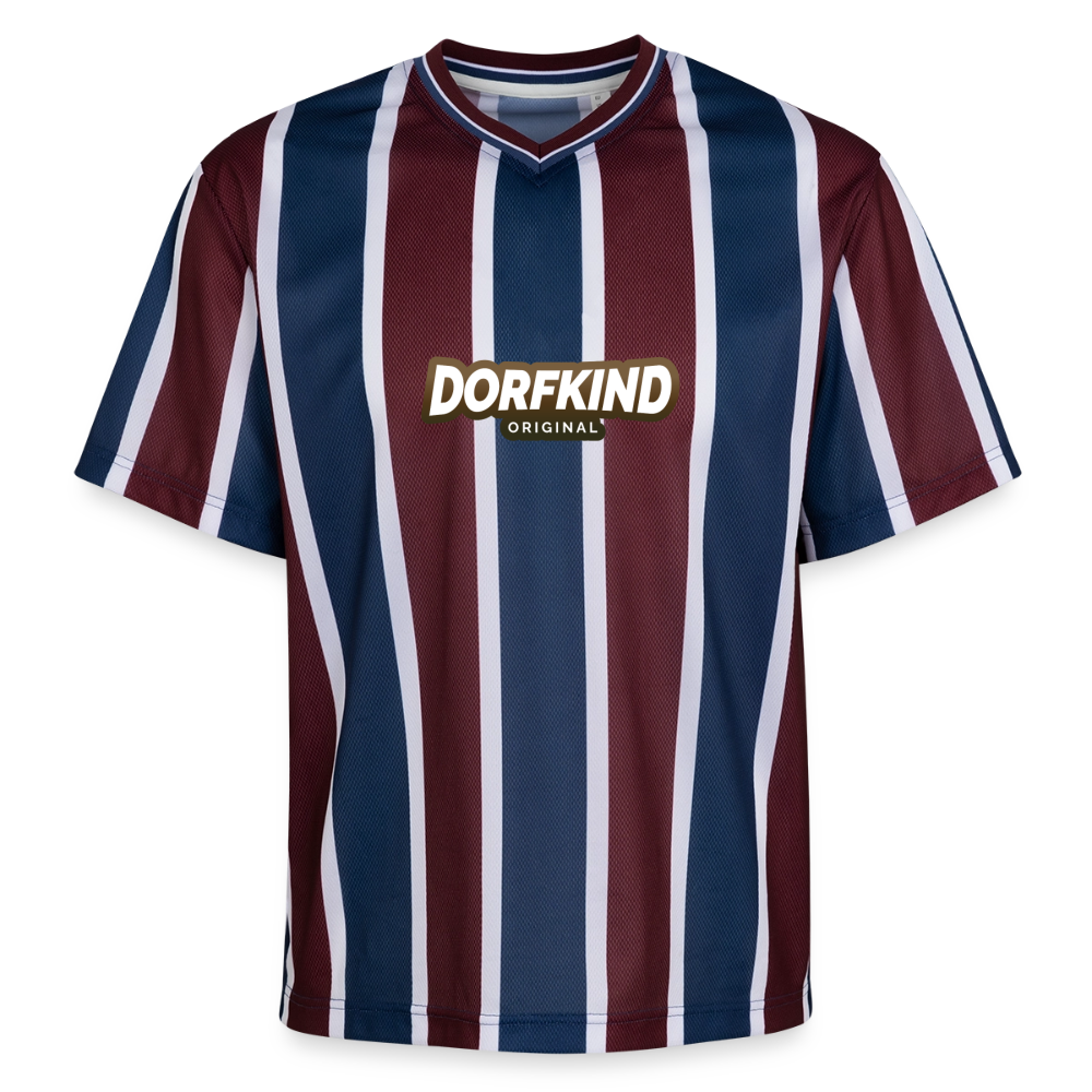Dorfkind Unisex Football Style Mesh T-Shirt - Bordeaux/Navy