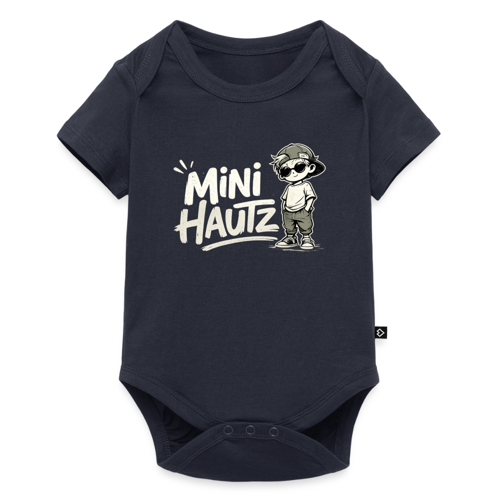 Mini Hautz Baby Bio-Kurzarm-Body - Navy