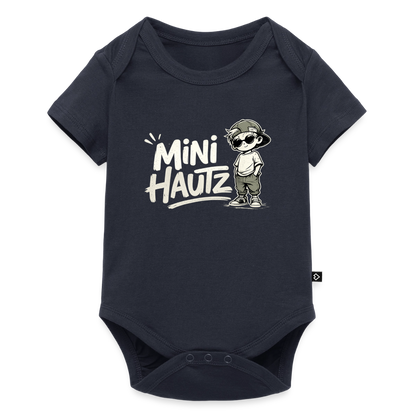 Mini Hautz Baby Bio-Kurzarm-Body - Navy