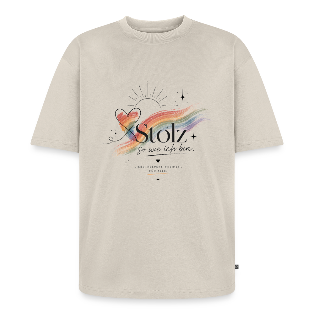 Pride Unisex Premium Oversized Bio T-Shirt - Beige