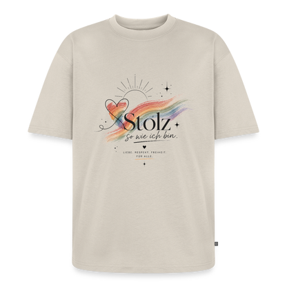 Pride Unisex Premium Oversized Bio T-Shirt - Beige