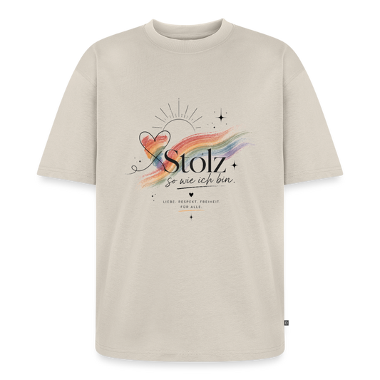 Pride Unisex Premium Oversized Bio T-Shirt - Beige
