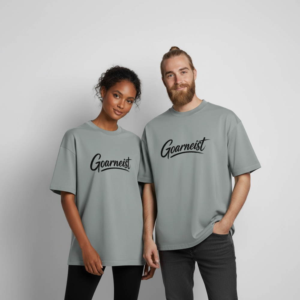 Goarneist Boxy Heavyweight Unisex Organic T-Shirt - Nebelgrau