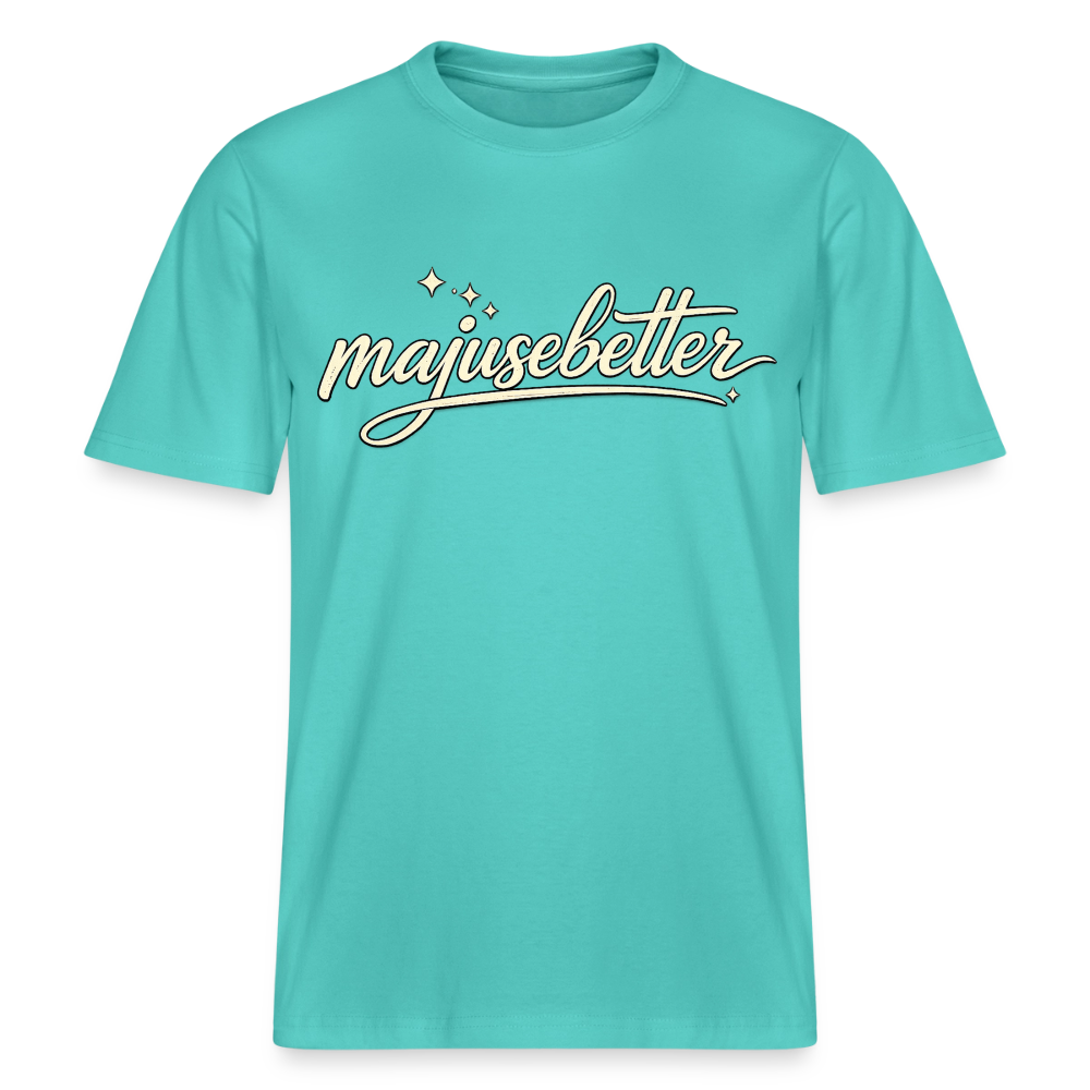 Majusebetter  RELAXED FIT Unisex Organic T-Shirt - Poolblau