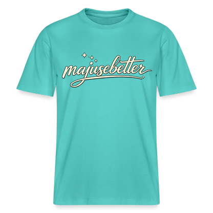 Majusebetter  RELAXED FIT Unisex Organic T-Shirt - Poolblau