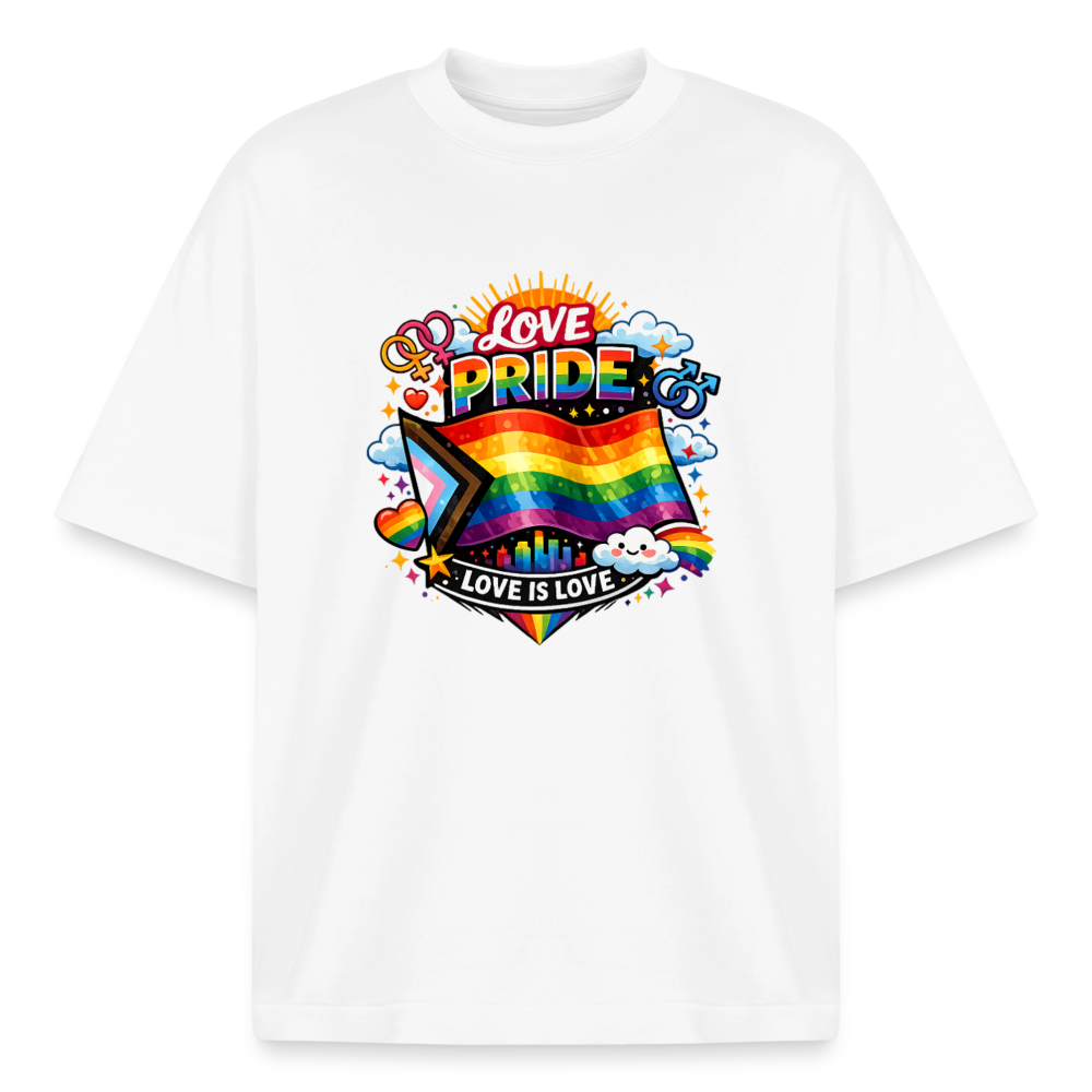 Pride Boxy Heavyweight Unisex Organic T-Shirt - Weiß
