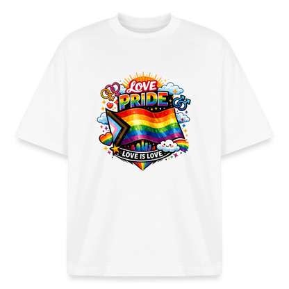 Pride Boxy Heavyweight Unisex Organic T-Shirt - Weiß