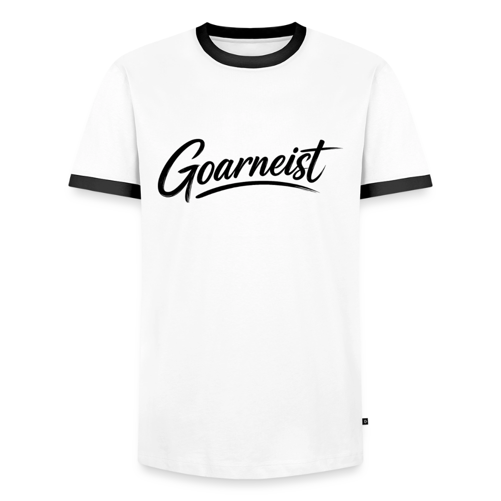 Goarneist Männer Kontrast-T-Shirt - Weiß/Schwarz