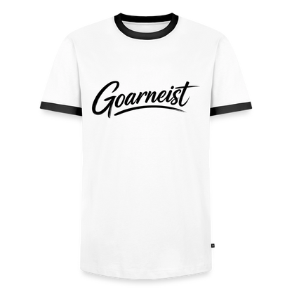 Goarneist Männer Kontrast-T-Shirt - Weiß/Schwarz