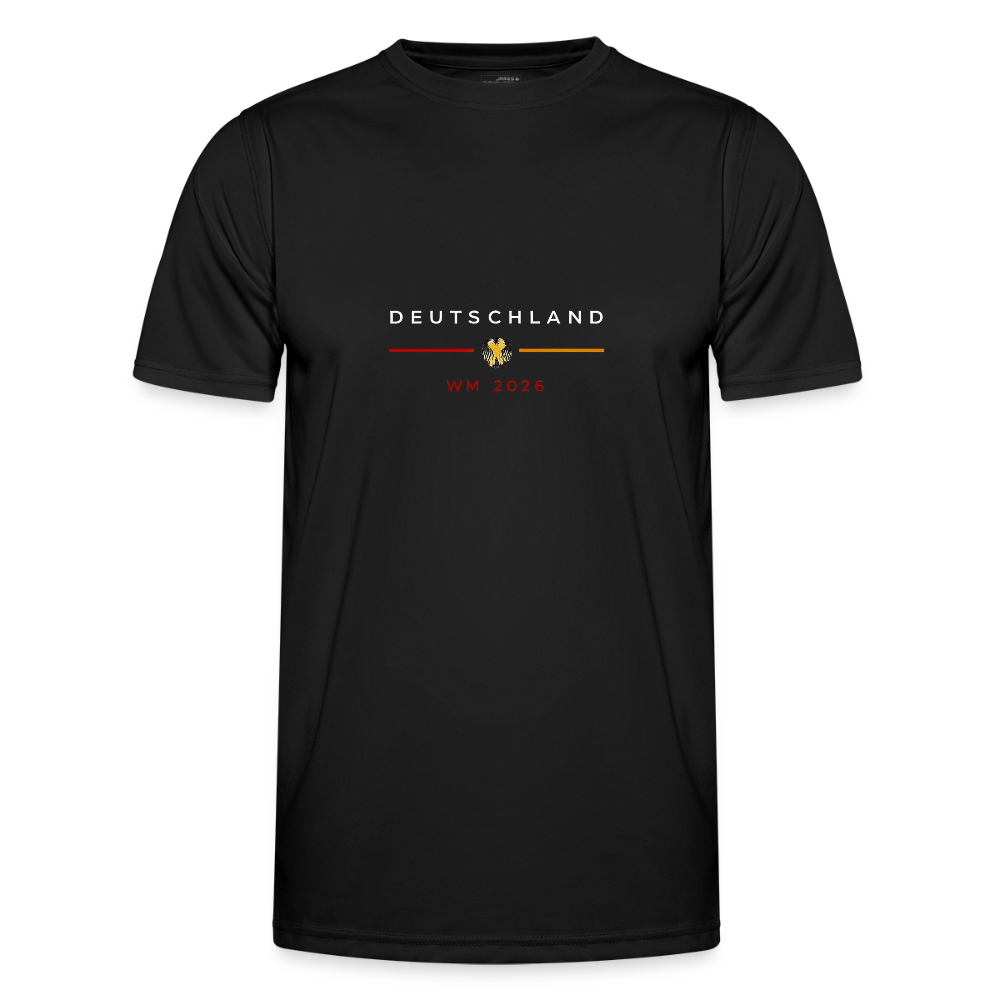 Deutschland Männer Funktions-T-Shirt - Schwarz