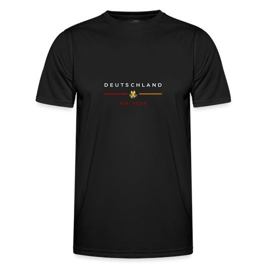 Deutschland Männer Funktions-T-Shirt - Schwarz